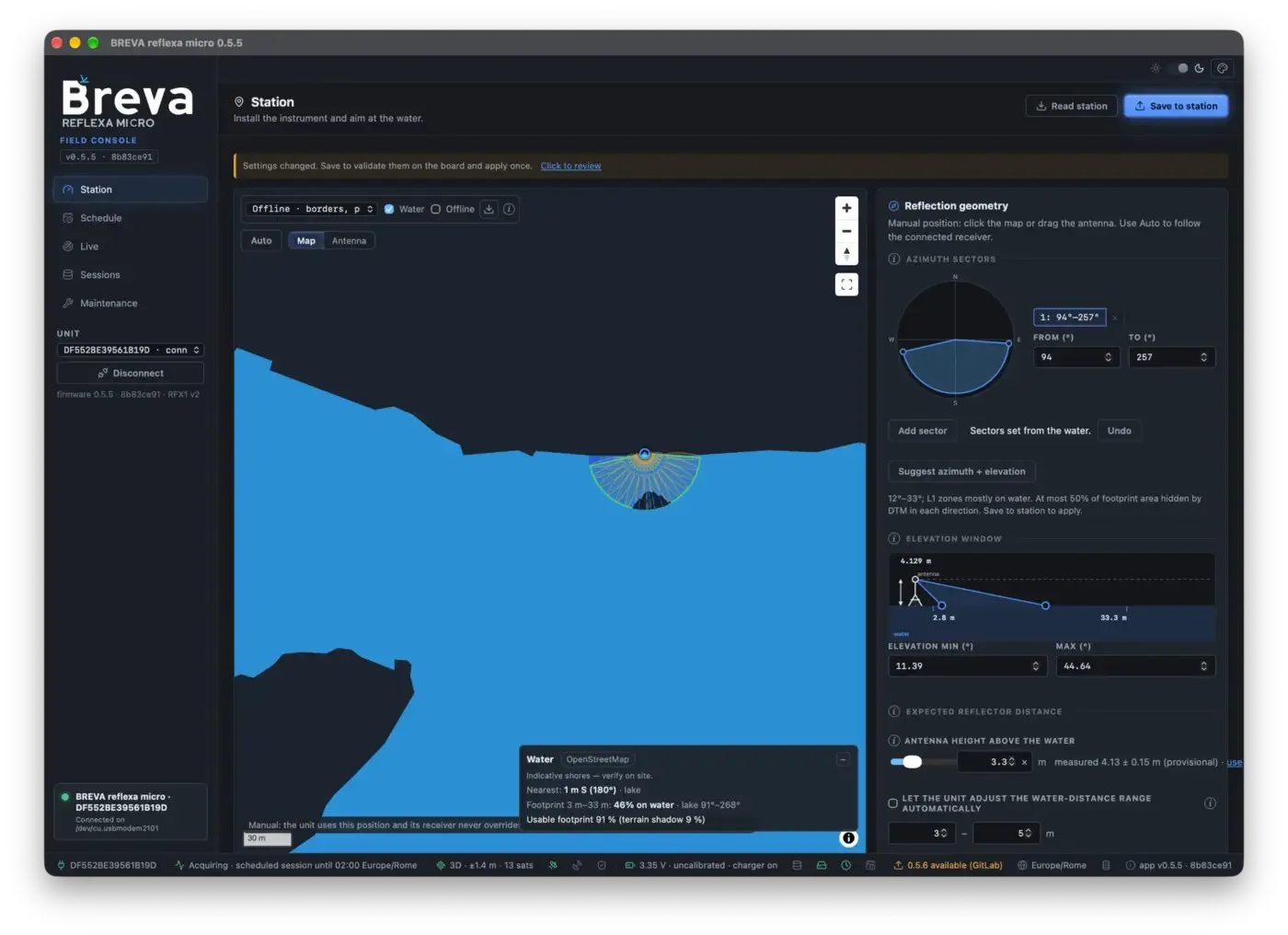 Field console screenshot